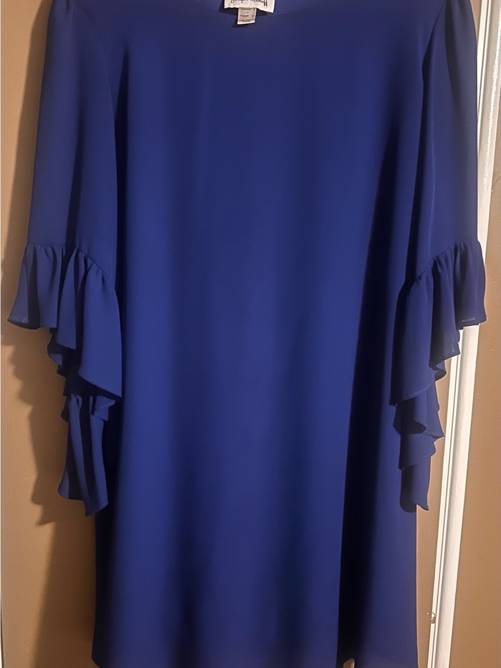 Calvin Klein Deep Blue Ruffle Sleeve Tunic